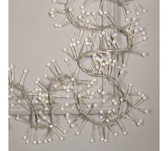 Уличная гирлянда-нить Luazon, УМС, мишура шарики, 3 м, Н.С., LED-288-220V, фиксинг, красный 1080330