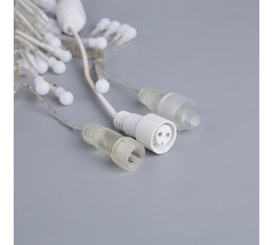 Уличная гирлянда-нить Luazon, УМС, мишура шарики, 3 м, Н.С., LED-288-220V, фиксинг, зеленый 1080331
