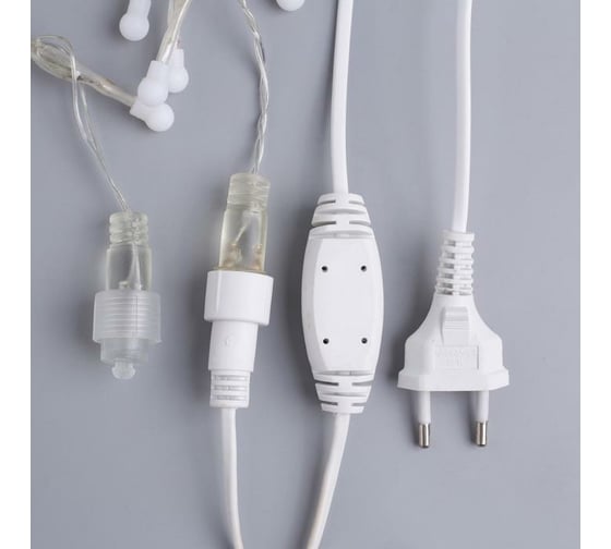 Уличная гирлянда-нить Luazon, УМС, мишура шарики, 3 м, Н.С., LED-288-220V, фиксинг, зеленый 1080331