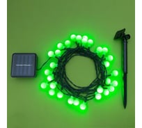Гирлянда-нить Luazon DECOR, IP44, на солнечной батарее, Шарик, 4.5 м, Н.Т. LED-30-1.2V, 2 режима, зеленый 4137042