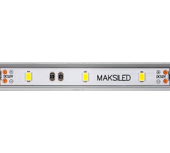 Светодиодная линейка MAKSBRIGHT 12В, 18LED, 7Вт, SMD5630, IP20, 410лм, 7000K, хол. белый, 616мм MB-B18CH-SS-W