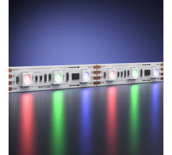 Светодиодная лента Maytoni 12В 5050 14,4Вт/м RGB 5м IP 20 201242