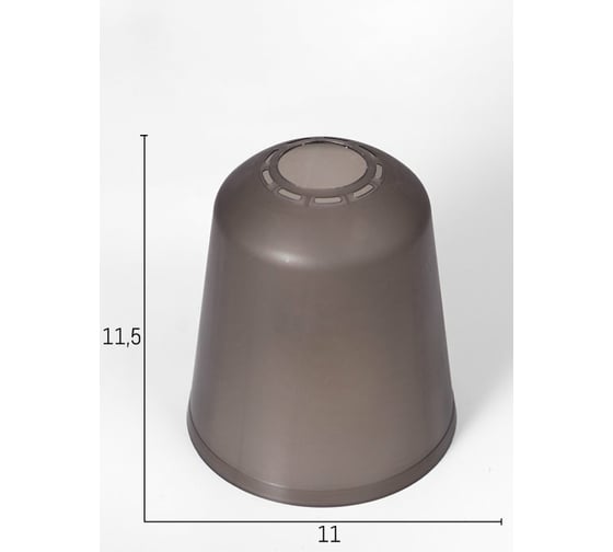 Универсальный плафон BayerLux "Цилиндр" Е14/Е27 дымчатый 11х11х12см 4931340