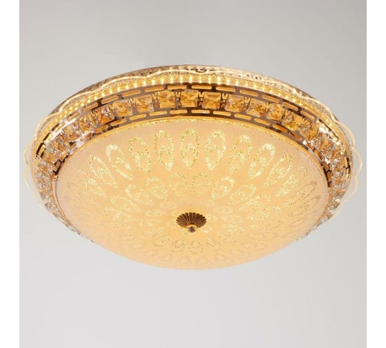 Светильник с ПДУ BayerLux 670002N LED 80Вт 3 режима 3000-6000К диммер золото 50х50х11 см 4625966