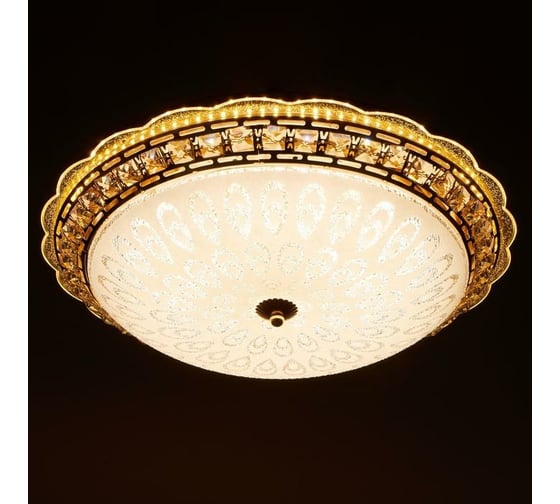 Светильник с ПДУ BayerLux 670002N LED 80Вт 3 режима 3000-6000К диммер золото 50х50х11 см 4625966