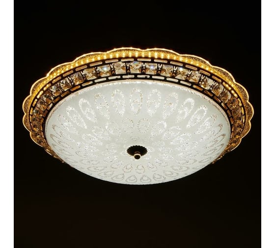 Светильник с ПДУ BayerLux 670002N LED 80Вт 3 режима 3000-6000К диммер золото 50х50х11 см 4625966
