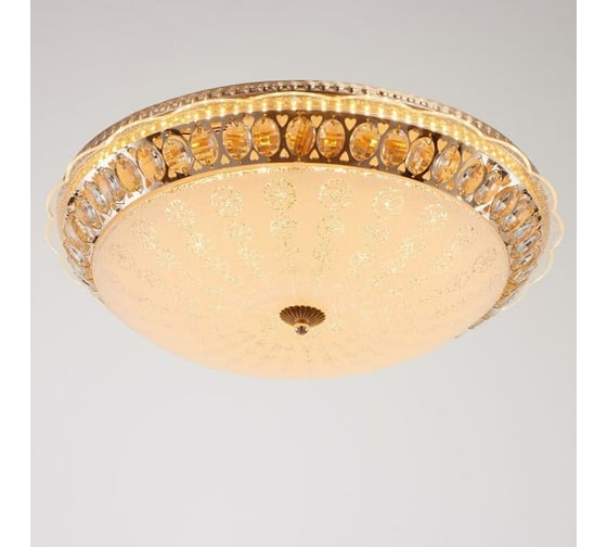 Светильник с ПДУ BayerLux 670003N LED 80Вт 3 режима 3000-6000К диммер золото 50х50х11 см 4625967
