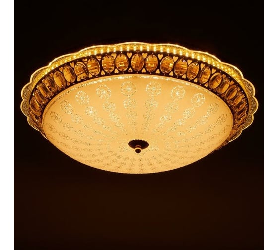 Светильник с ПДУ BayerLux 670003N LED 80Вт 3 режима 3000-6000К диммер золото 50х50х11 см 4625967