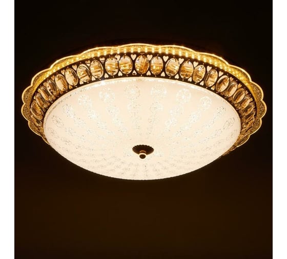Светильник с ПДУ BayerLux 670003N LED 80Вт 3 режима 3000-6000К диммер золото 50х50х11 см 4625967