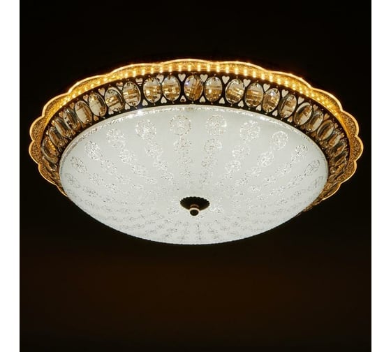 Светильник с ПДУ BayerLux 670003N LED 80Вт 3 режима 3000-6000К диммер золото 50х50х11 см 4625967