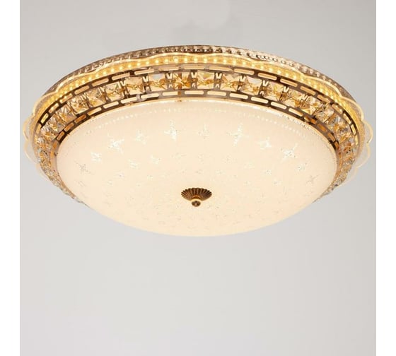 Светильник с ПДУ BayerLux 670005N LED 80Вт 3 режима 3000-6000К диммер золото 50х50х11 см 4625969