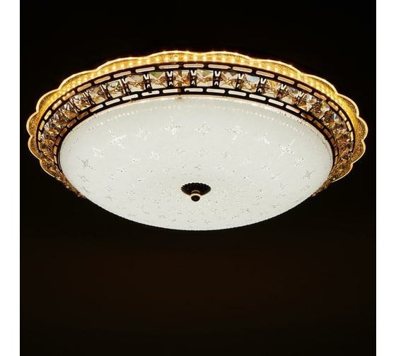 Светильник с ПДУ BayerLux 670005N LED 80Вт 3 режима 3000-6000К диммер золото 50х50х11 см 4625969