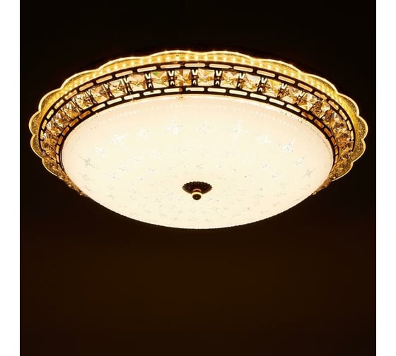 Светильник с ПДУ BayerLux 670005N LED 80Вт 3 режима 3000-6000К диммер золото 50х50х11 см 4625969