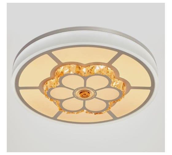 Светильник с ПДУ BayerLux 670504N LED 105Вт 3 режима 3000-6000К диммер белый-хром 50х50х9 см 4623880
