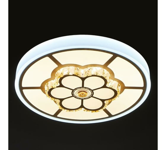 Светильник с ПДУ BayerLux 670504N LED 105Вт 3 режима 3000-6000К диммер белый-хром 50х50х9 см 4623880
