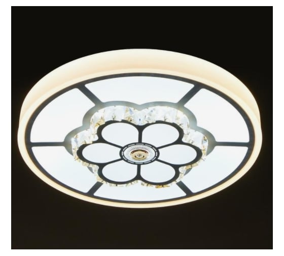 Светильник с ПДУ BayerLux 670504N LED 105Вт 3 режима 3000-6000К диммер белый-хром 50х50х9 см 4623880