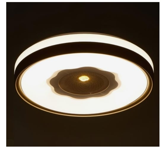 Светильник с ПДУ BayerLux 670524N LED 80Вт 3 режима 3000-6000К диммер золото 49х49х9,5 см 4623899