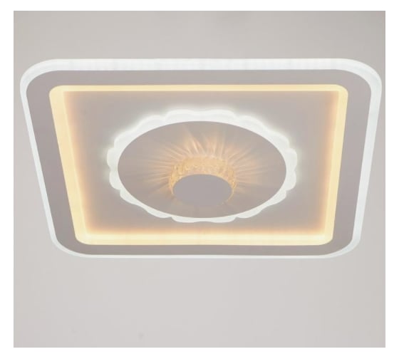 Светильник с ПДУ BayerLux 671147/1 LED 150Вт диммер 3 режима 3000-6000К белый 48х48х8 см 4622207