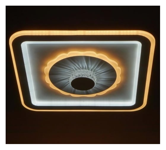 Светильник с ПДУ BayerLux 671147/1 LED 150Вт диммер 3 режима 3000-6000К белый 48х48х8 см 4622207