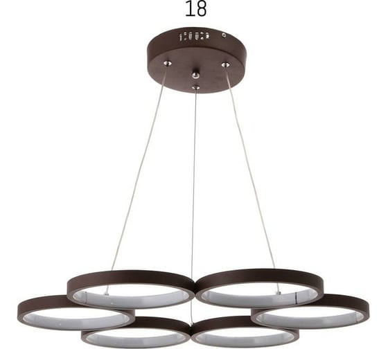 Светильник с ПДУ BayerLux 88009/6 LED 78Вт 3000-6000К диммер кофе 60х60х2-102 см 4941104