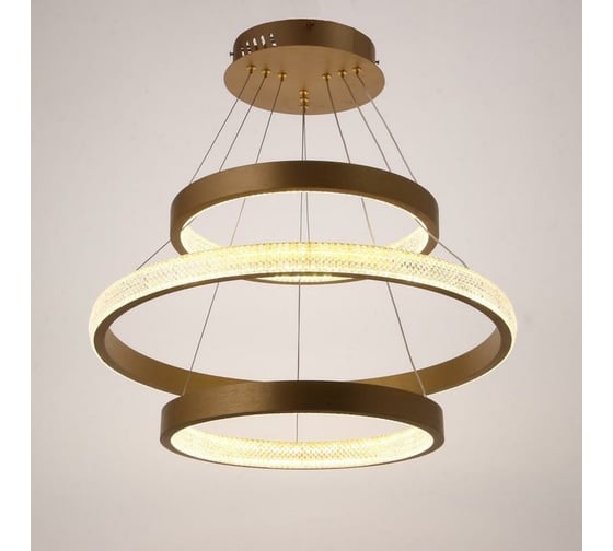 Светильник с ПДУ BayerLux 88016/3 LED 81Вт 3000-6000К диммер золото 60х60х4-104 см 4941111 1