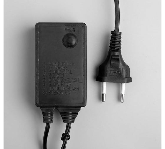 Гирлянда-нить Luazon ВОДОПАД ECO, IP44, 2х1.5 м, темная нить, LED-400-220V, 6 режимов, синий 706329