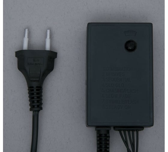 Гирлянда-нить Luazon ВОДОПАД ECO, IP44, 2х1.5 м, темная нить, LED-400-220V, 6 режимов, белый 706328