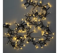 Гирлянда-нить Luazon Кластер SPEC, IP44, 3 м, темная нить, УМС-2W, LED-288-24В, 8 режимов, теплый белый 5167292