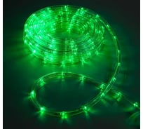 Светодиодный шнур Luazon, 10 мм, круглый, 10 м, чейзинг, 2W-LED/м-24-220V, контроллер, 8 режимов, зеленый 1589828