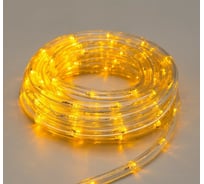 Светодиодный шнур Luazon, 10 мм, круглый, 5 м, чейзинг, 2W-LED/м-24-220V, контроллер, 8 режимов, желтый 1589823