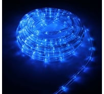 Светодиодный шнур Luazon, 10 мм, круглый, 5 м, чейзинг, 2W-LED/м-24-220V, контроллер, 8 режимов, синий 1589820