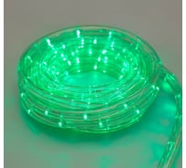 Светодиодный шнур Luazon, 10 мм, круглый, 5 м, чейзинг, 2W-LED/м-24-220V, контроллер, 8 режимов, зеленый 1589821