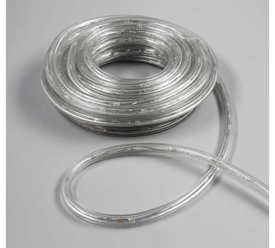 Светодиодный шнур Luazon, 10 мм, круглый, 10 м, чейзинг, 2W-LED/м-24-220V, контроллер, 8 режимов, желтый 1589830