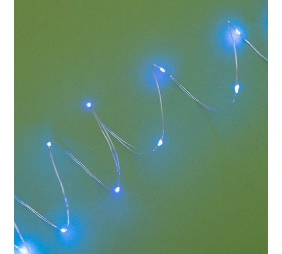 Гирлянда-нить Luazon ROSA, IP44, 20 м, темная нить, LED-200-1.2VSOLAR, 2 режима, синий 4137027