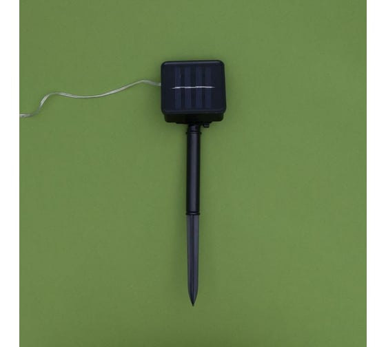 Гирлянда-нить Luazon ROSA, IP44, 20 м, темная нить, LED-200-1.2VSOLAR, 2 режима, синий 4137027