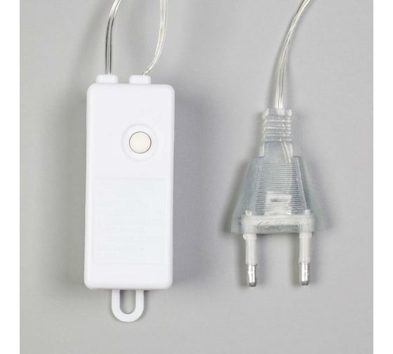 Гирлянда-нить Luazon ROSA, 3 м, лампочки-шары, 5 см, IP20, серебристая нить, LED-80-12V, 8 режимов, белый 6929865