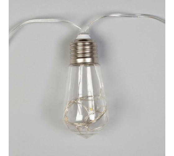 Гирлянда-нить Luazon ROSA, 3 м, лампа, 8 см, IP20, серебристая нить, LED-80-12V, 8 режимов, теплый белый 6929848