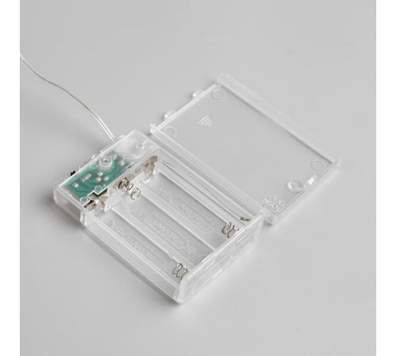 Гирлянда-нить Luazon ROSA Мишура, IP20, 5 м, серебристая нить, LED1608-100-4.5V, 3хАА, 2 режима, мульти 5198380