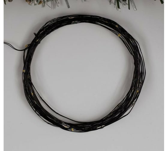 Гирлянда-нить Luazon ROSA, IP20, 5 м, черная нить, LED1608-50-4.5V, ААx3, 2 режима, теплый белый 5198324