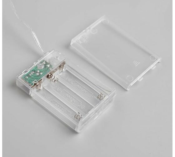 Гирлянда-нить Luazon ROSA, IP20, 5 м, черная нить, LED1608-50-4.5V, ААx3, 2 режима, теплый белый 5198324