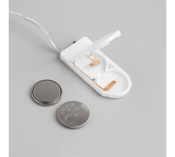 Гирлянда-нить Luazon ROSA, IP20, 2 м, серебристая нить, LED1608-20-6V, CR2032х2, фиксинг, фиолетовый 5198300
