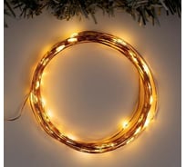 Гирлянда-нить Luazon ROSA, IP20, 5 м, медная нить, LED1608-50-4.5V, ААx3, мерцание, теплый белый 5198320