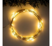 Гирлянда-нить Luazon ROSA, IP20, 5 м, серебристая нить, LED1608-50-4.5V, ААx3, 2 режима, теплый белый 5198306