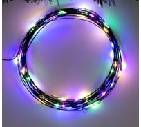 Гирлянда-нить Luazon ROSA, IP20, 5 м, черная нить, LED1608-50-4.5V, ААх3, 2 режима, мульти 5198322