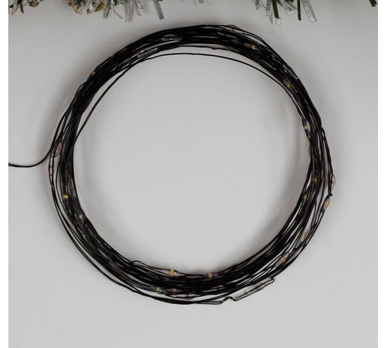 Гирлянда-нить Luazon ROSA, IP20, 5 м, черная нить, LED1608-50-4.5V, ААх3, 2 режима, мульти 5198322