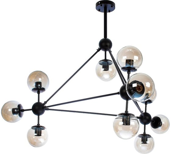 Светильник BayerLux "Молекула" черный, 10x40W, E27, 92x92x51 см 2612365
