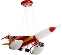 Светильник BayerLux "Красный самолет" 5x40Вт, E14, красный, 63х63х70 см. 4421946