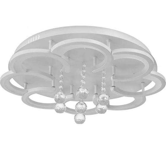 Люстра с ПДУ BayerLux "Азалия" 5xLED 112Вт 3000-6000К диммер, белый 55х55х10 см. 4524012