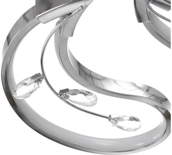 Люстра с ПДУ BayerLux "Асель" 5xLED 80Вт 3000-6000К диммер, хром 53х53х11 см. 4524011