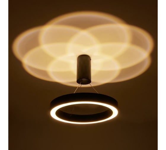 Люстра с ПДУ BayerLux "Бергамо" 45Вт 3000-6000К LED шоколадный d.40см 4494659